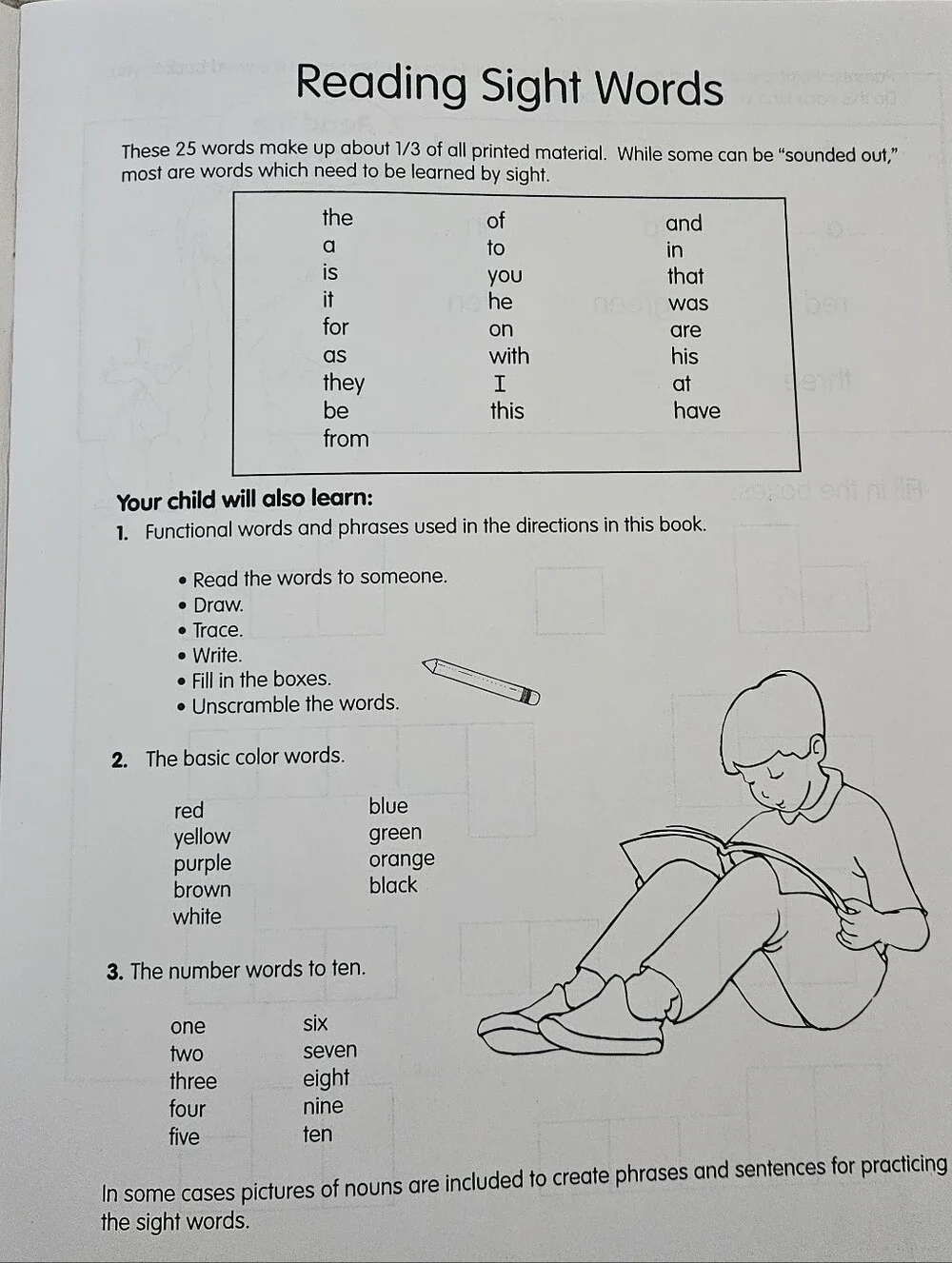 Reading Writing Comprehension Workbooks Grade 1,2,3 Teaching Sight Words